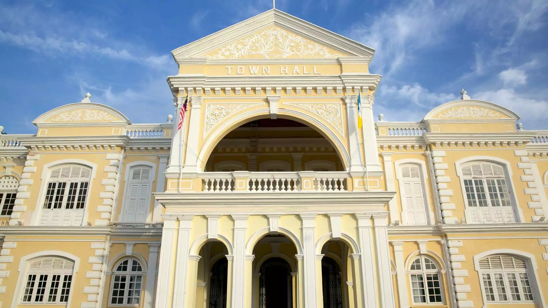 Penang City Hall On Penang Island In Malaysia