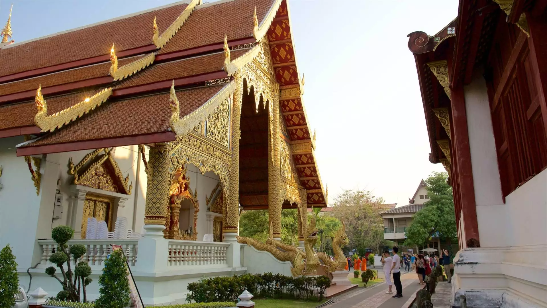 Wat Phra Singh On Chiang Mai In Thailand