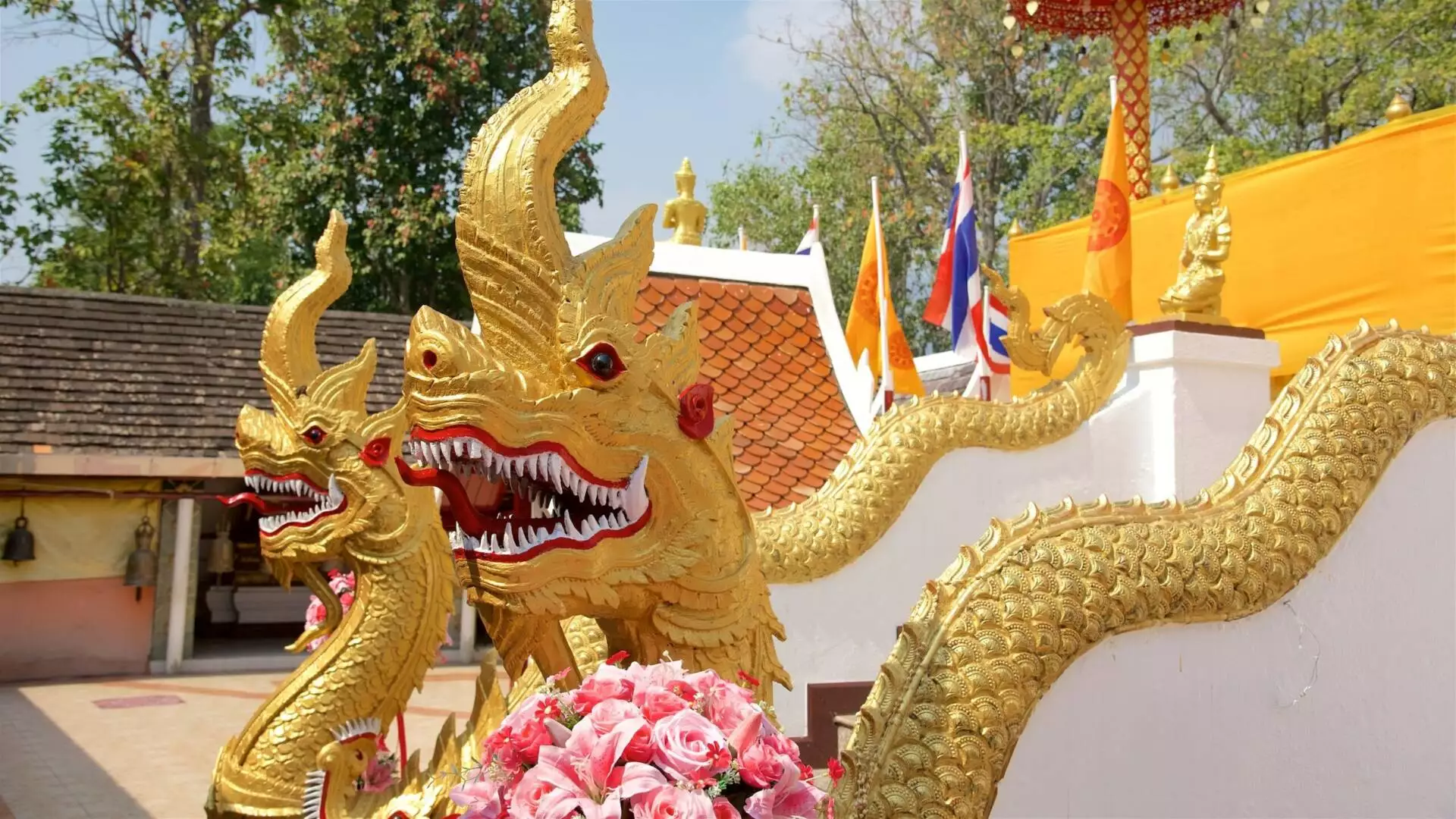 Wat Phra That Doi Kham On Chiang Mai In Thailand