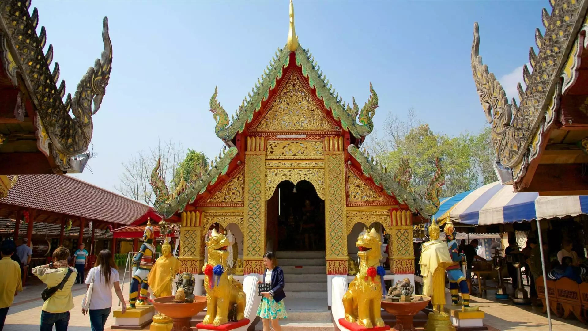 Wat Phra That Doi Kham On Chiang Mai In Thailand