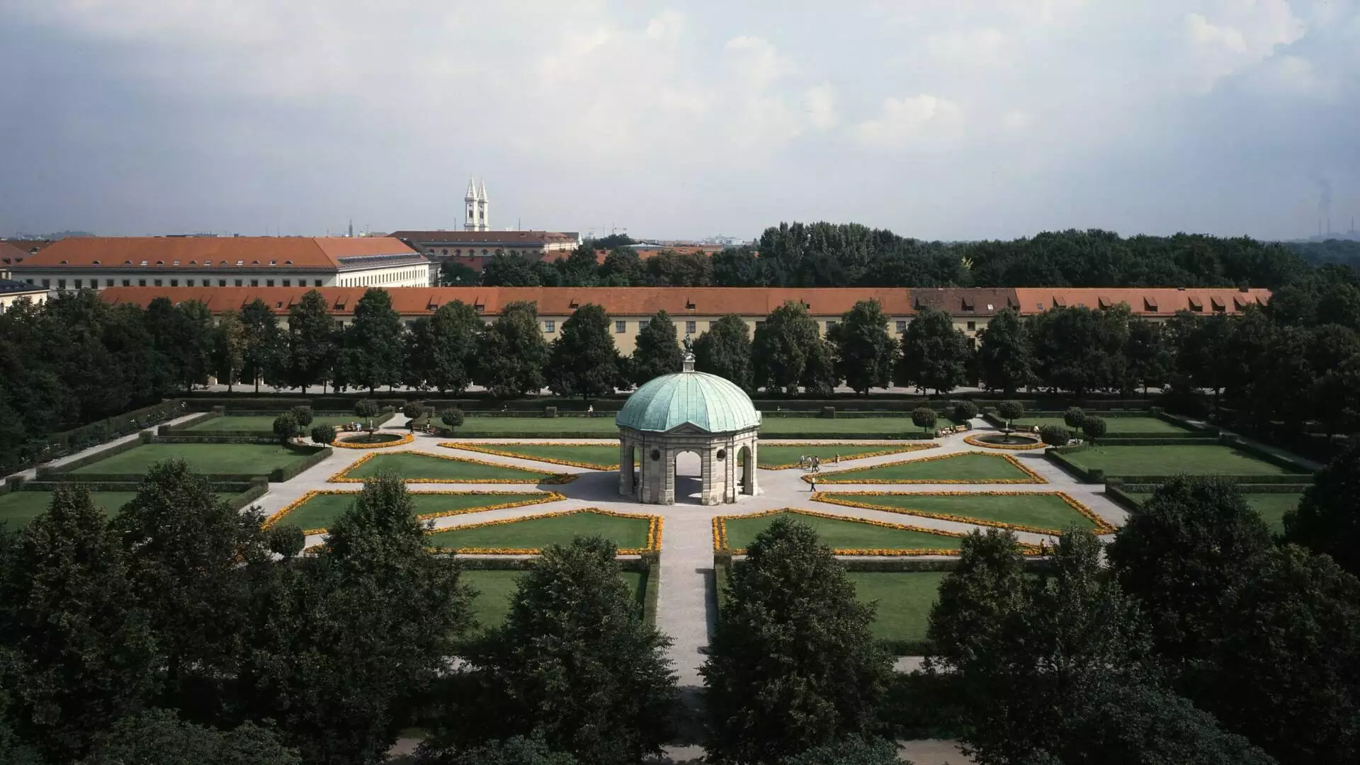 Hofgarten On Munich In Germany