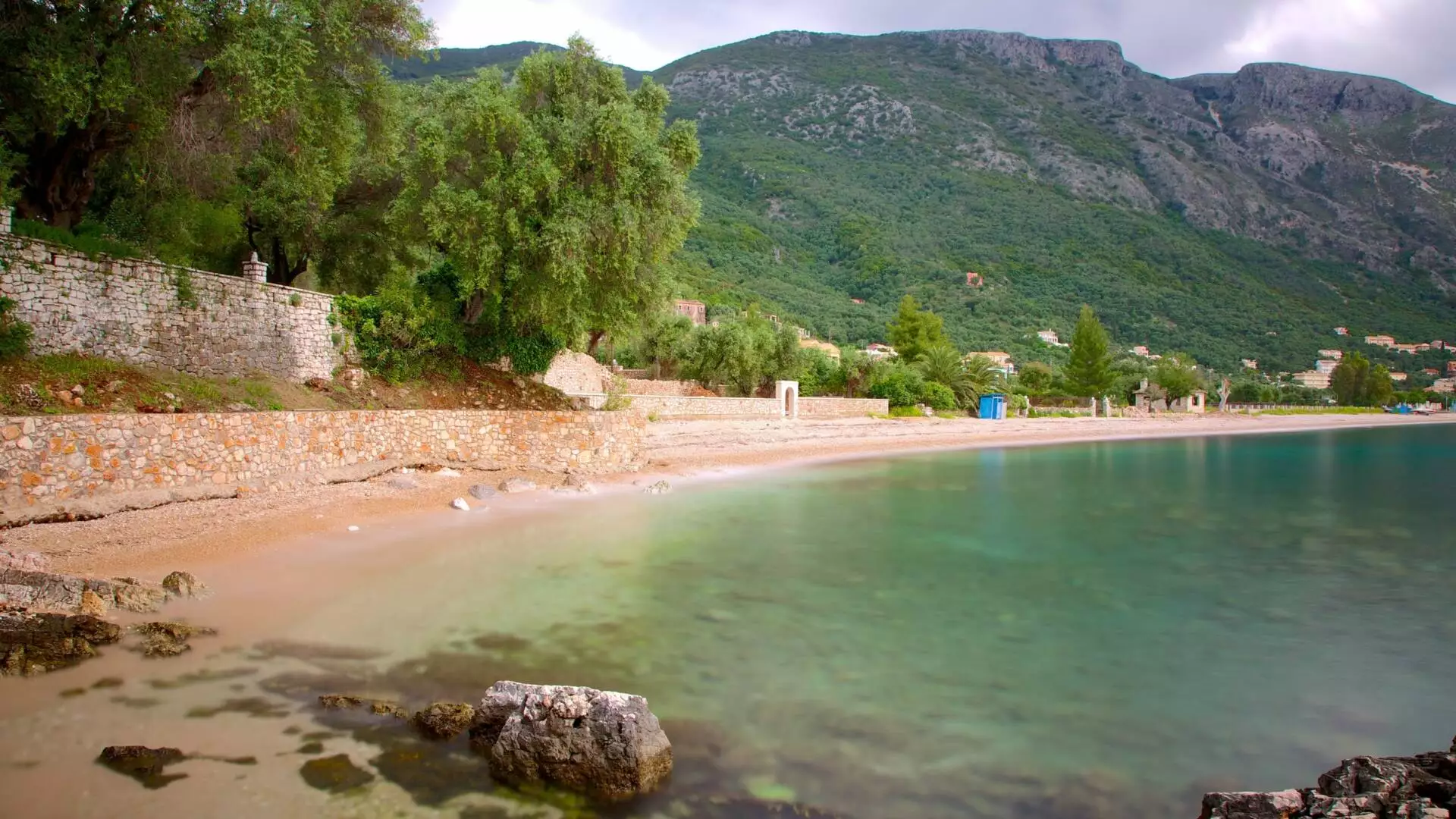 Barbati Beach On Corfu Island In Greece