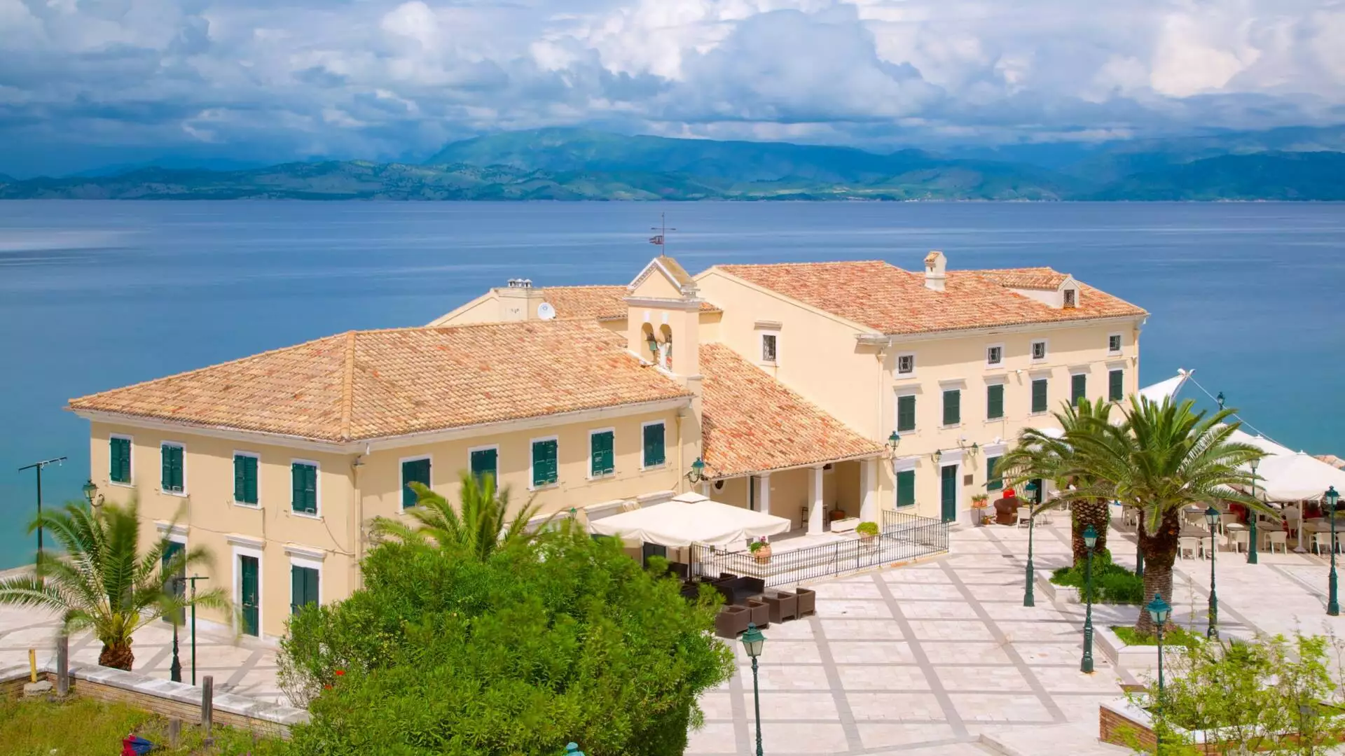 Corfu Town On Corfu Island In Greece