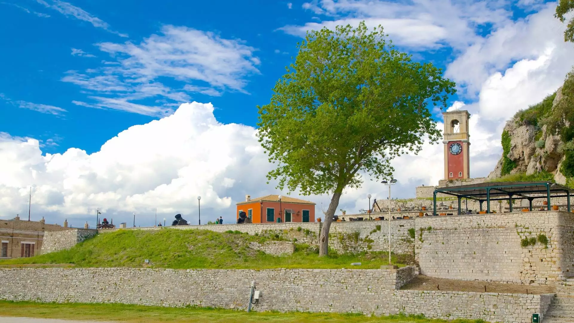 Old Fortress On Corfu Island In Greece