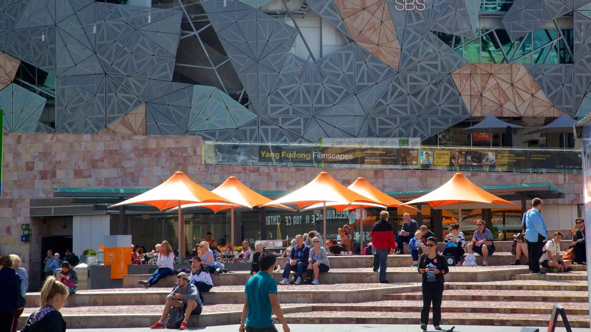 Federation Square On Melbourne In Australia
